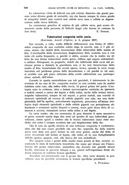 La clinica ostetrica rivista di ostetricia, ginecologia e pediatria. - A. 1, n. 1 (1899)-a. 40, n. 12 (dic. 1938)