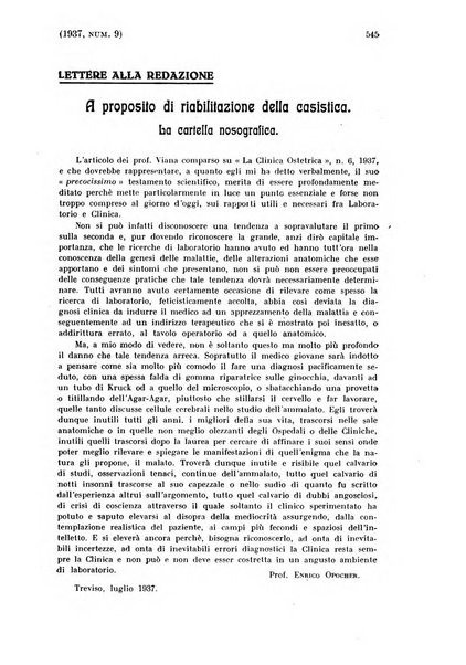 La clinica ostetrica rivista di ostetricia, ginecologia e pediatria. - A. 1, n. 1 (1899)-a. 40, n. 12 (dic. 1938)