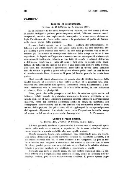 La clinica ostetrica rivista di ostetricia, ginecologia e pediatria. - A. 1, n. 1 (1899)-a. 40, n. 12 (dic. 1938)