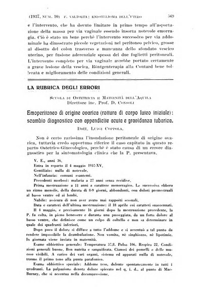 La clinica ostetrica rivista di ostetricia, ginecologia e pediatria. - A. 1, n. 1 (1899)-a. 40, n. 12 (dic. 1938)