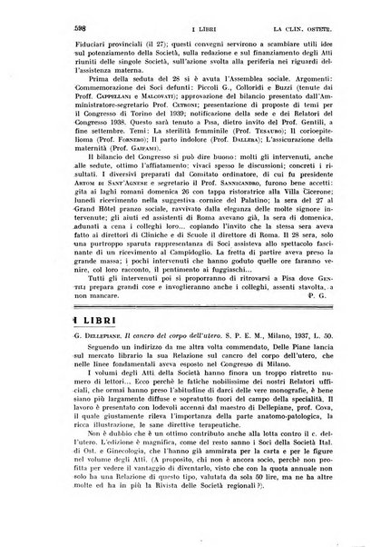 La clinica ostetrica rivista di ostetricia, ginecologia e pediatria. - A. 1, n. 1 (1899)-a. 40, n. 12 (dic. 1938)