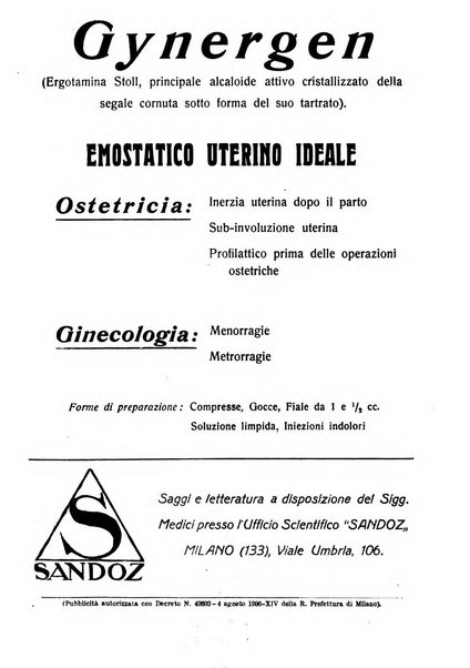 La clinica ostetrica rivista di ostetricia, ginecologia e pediatria. - A. 1, n. 1 (1899)-a. 40, n. 12 (dic. 1938)