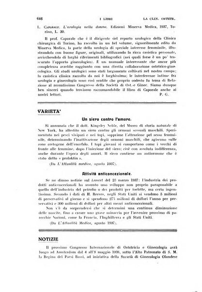 La clinica ostetrica rivista di ostetricia, ginecologia e pediatria. - A. 1, n. 1 (1899)-a. 40, n. 12 (dic. 1938)