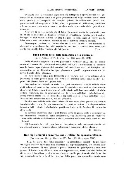 La clinica ostetrica rivista di ostetricia, ginecologia e pediatria. - A. 1, n. 1 (1899)-a. 40, n. 12 (dic. 1938)