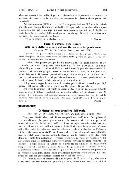 La clinica ostetrica rivista di ostetricia, ginecologia e pediatria. - A. 1, n. 1 (1899)-a. 40, n. 12 (dic. 1938)