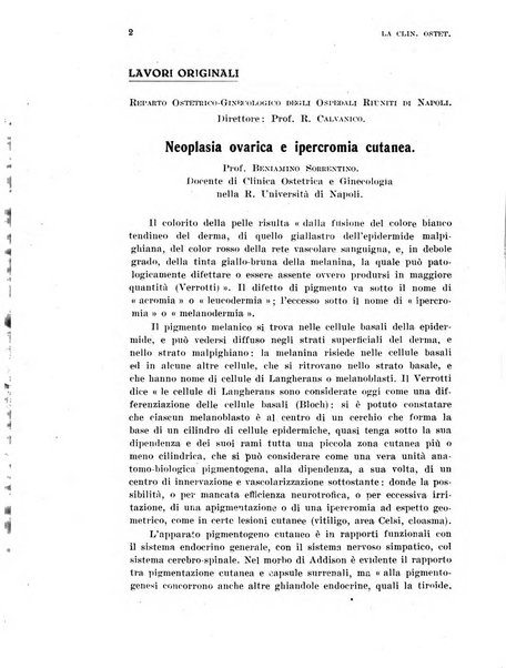 La clinica ostetrica rivista di ostetricia, ginecologia e pediatria. - A. 1, n. 1 (1899)-a. 40, n. 12 (dic. 1938)