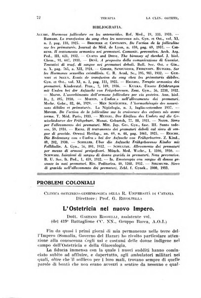 La clinica ostetrica rivista di ostetricia, ginecologia e pediatria. - A. 1, n. 1 (1899)-a. 40, n. 12 (dic. 1938)