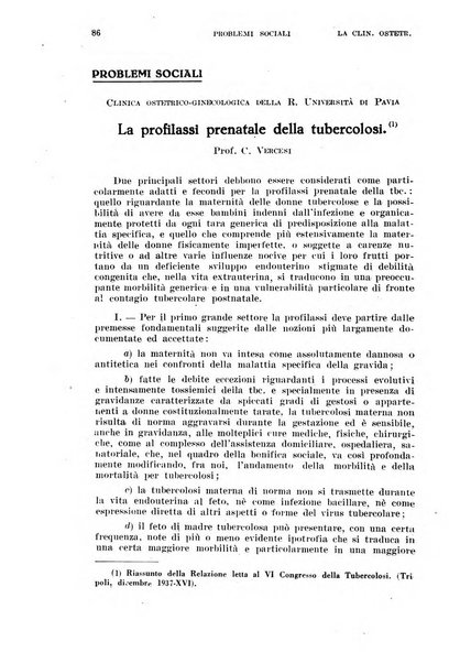 La clinica ostetrica rivista di ostetricia, ginecologia e pediatria. - A. 1, n. 1 (1899)-a. 40, n. 12 (dic. 1938)