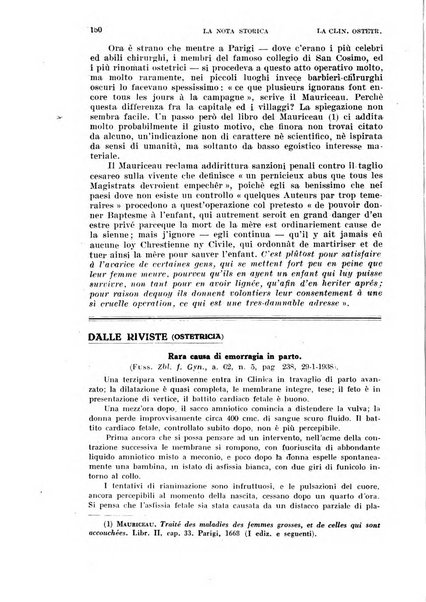 La clinica ostetrica rivista di ostetricia, ginecologia e pediatria. - A. 1, n. 1 (1899)-a. 40, n. 12 (dic. 1938)