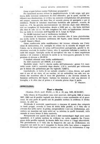 La clinica ostetrica rivista di ostetricia, ginecologia e pediatria. - A. 1, n. 1 (1899)-a. 40, n. 12 (dic. 1938)