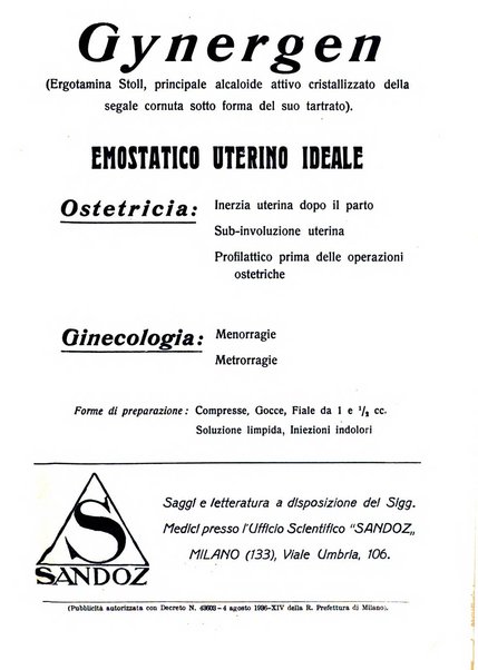 La clinica ostetrica rivista di ostetricia, ginecologia e pediatria. - A. 1, n. 1 (1899)-a. 40, n. 12 (dic. 1938)