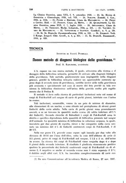 La clinica ostetrica rivista di ostetricia, ginecologia e pediatria. - A. 1, n. 1 (1899)-a. 40, n. 12 (dic. 1938)