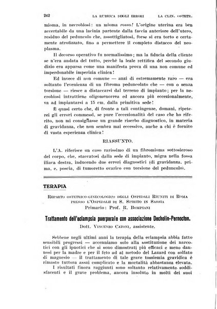 La clinica ostetrica rivista di ostetricia, ginecologia e pediatria. - A. 1, n. 1 (1899)-a. 40, n. 12 (dic. 1938)