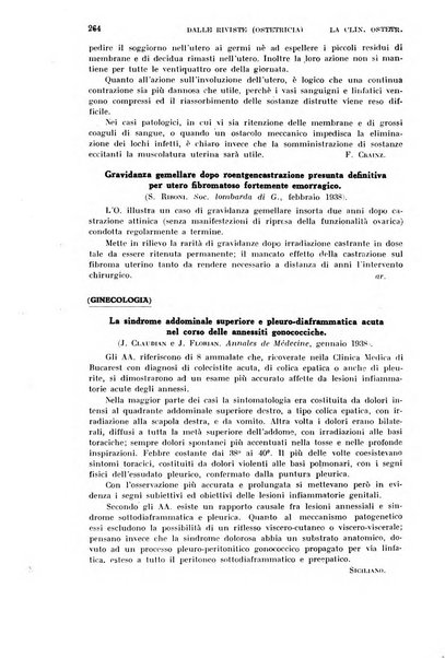 La clinica ostetrica rivista di ostetricia, ginecologia e pediatria. - A. 1, n. 1 (1899)-a. 40, n. 12 (dic. 1938)