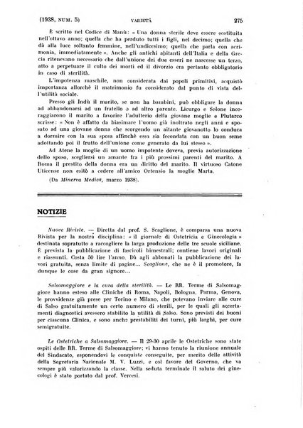 La clinica ostetrica rivista di ostetricia, ginecologia e pediatria. - A. 1, n. 1 (1899)-a. 40, n. 12 (dic. 1938)