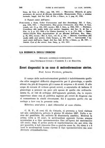 La clinica ostetrica rivista di ostetricia, ginecologia e pediatria. - A. 1, n. 1 (1899)-a. 40, n. 12 (dic. 1938)