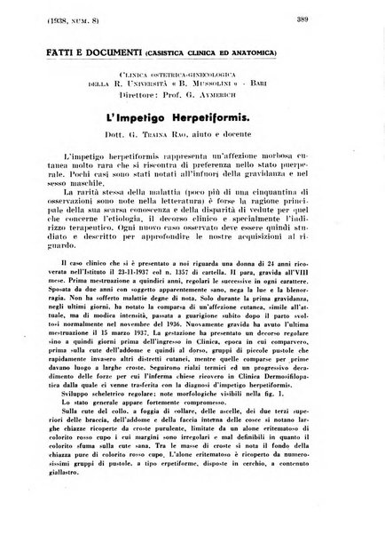 La clinica ostetrica rivista di ostetricia, ginecologia e pediatria. - A. 1, n. 1 (1899)-a. 40, n. 12 (dic. 1938)