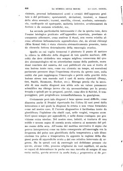 La clinica ostetrica rivista di ostetricia, ginecologia e pediatria. - A. 1, n. 1 (1899)-a. 40, n. 12 (dic. 1938)