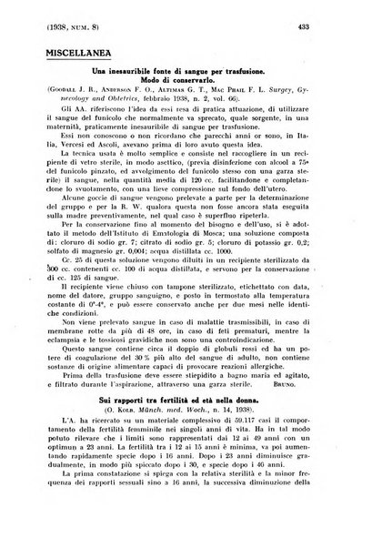 La clinica ostetrica rivista di ostetricia, ginecologia e pediatria. - A. 1, n. 1 (1899)-a. 40, n. 12 (dic. 1938)