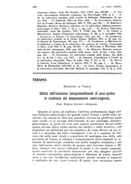 La clinica ostetrica rivista di ostetricia, ginecologia e pediatria. - A. 1, n. 1 (1899)-a. 40, n. 12 (dic. 1938)