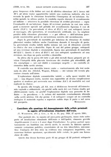 La clinica ostetrica rivista di ostetricia, ginecologia e pediatria. - A. 1, n. 1 (1899)-a. 40, n. 12 (dic. 1938)