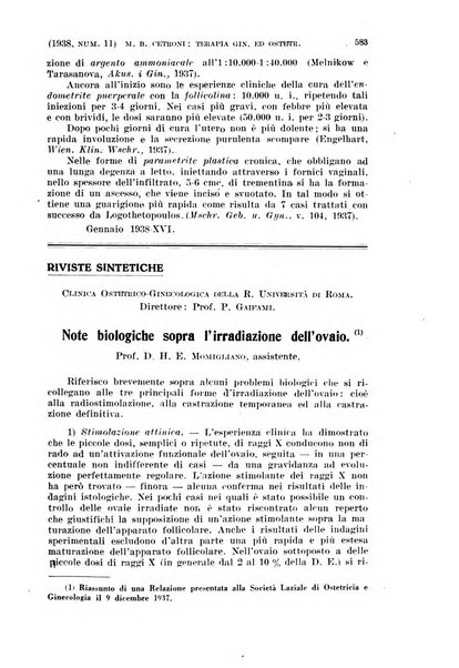 La clinica ostetrica rivista di ostetricia, ginecologia e pediatria. - A. 1, n. 1 (1899)-a. 40, n. 12 (dic. 1938)