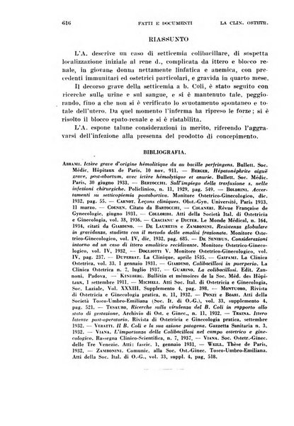 La clinica ostetrica rivista di ostetricia, ginecologia e pediatria. - A. 1, n. 1 (1899)-a. 40, n. 12 (dic. 1938)