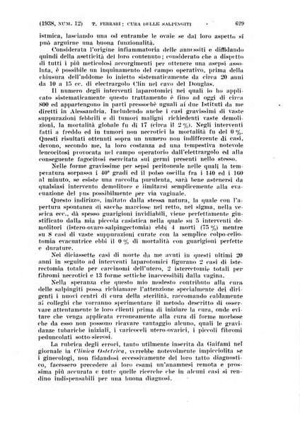 La clinica ostetrica rivista di ostetricia, ginecologia e pediatria. - A. 1, n. 1 (1899)-a. 40, n. 12 (dic. 1938)