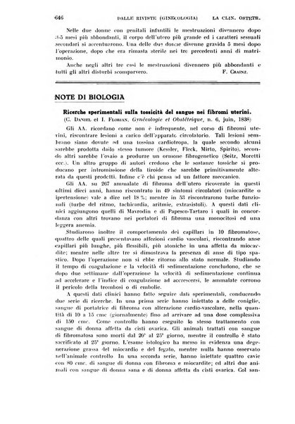 La clinica ostetrica rivista di ostetricia, ginecologia e pediatria. - A. 1, n. 1 (1899)-a. 40, n. 12 (dic. 1938)