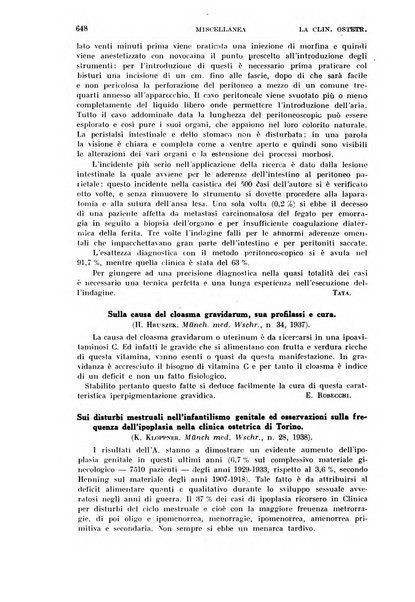 La clinica ostetrica rivista di ostetricia, ginecologia e pediatria. - A. 1, n. 1 (1899)-a. 40, n. 12 (dic. 1938)