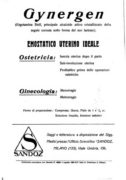 La clinica ostetrica rivista di ostetricia, ginecologia e pediatria. - A. 1, n. 1 (1899)-a. 40, n. 12 (dic. 1938)