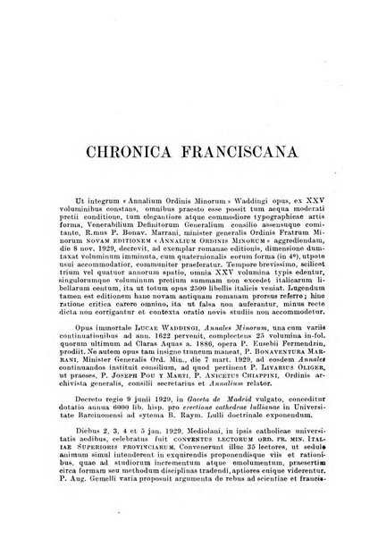 Collectanea franciscana periodicum trimestre PP. Collegii Assisiensis S. Laurentii a Brundusio Ord. min. cap. editum