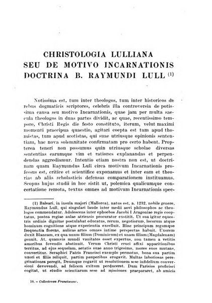 Collectanea franciscana periodicum trimestre PP. Collegii Assisiensis S. Laurentii a Brundusio Ord. min. cap. editum