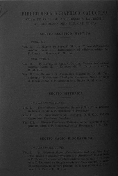 Collectanea franciscana periodicum trimestre PP. Collegii Assisiensis S. Laurentii a Brundusio Ord. min. cap. editum