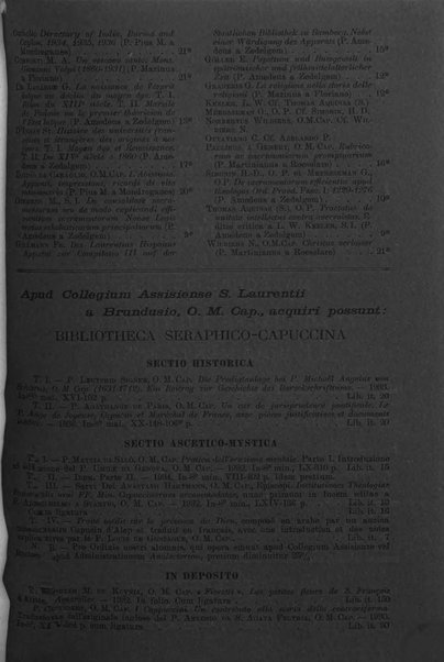 Collectanea franciscana periodicum trimestre PP. Collegii Assisiensis S. Laurentii a Brundusio Ord. min. cap. editum