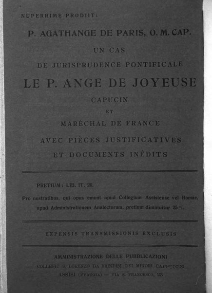 Collectanea franciscana periodicum trimestre PP. Collegii Assisiensis S. Laurentii a Brundusio Ord. min. cap. editum