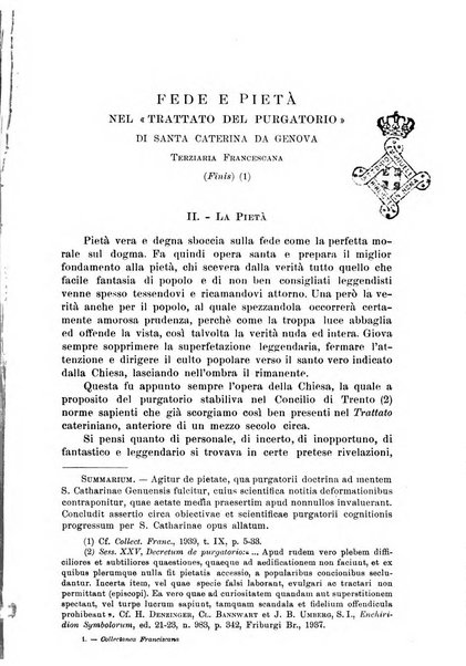 Collectanea franciscana periodicum trimestre PP. Collegii Assisiensis S. Laurentii a Brundusio Ord. min. cap. editum