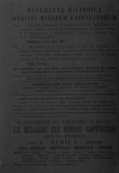 Collectanea franciscana periodicum trimestre PP. Collegii Assisiensis S. Laurentii a Brundusio Ord. min. cap. editum