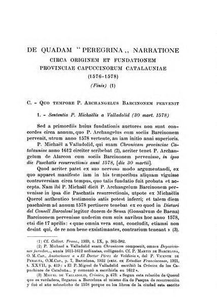 Collectanea franciscana periodicum trimestre PP. Collegii Assisiensis S. Laurentii a Brundusio Ord. min. cap. editum