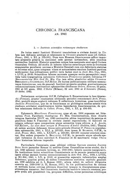 Collectanea franciscana periodicum trimestre PP. Collegii Assisiensis S. Laurentii a Brundusio Ord. min. cap. editum