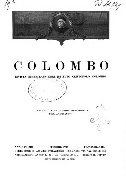 Colombo rivista bimestrale dell'Istituto Cristoforo Colombo