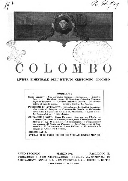 Colombo rivista bimestrale dell'Istituto Cristoforo Colombo