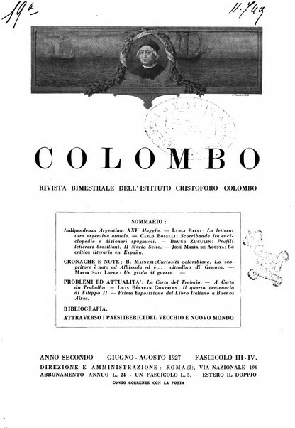 Colombo rivista bimestrale dell'Istituto Cristoforo Colombo