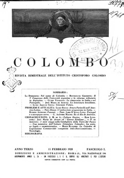 Colombo rivista bimestrale dell'Istituto Cristoforo Colombo