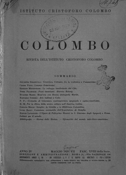 Colombo rivista bimestrale dell'Istituto Cristoforo Colombo