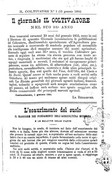 Il coltivatore giornale di agricoltura pratica