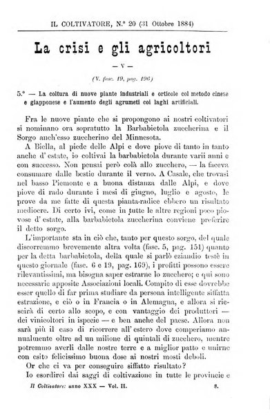 Il coltivatore giornale di agricoltura pratica