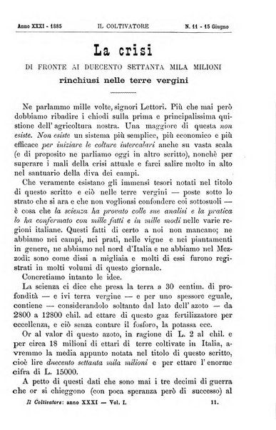 Il coltivatore giornale di agricoltura pratica