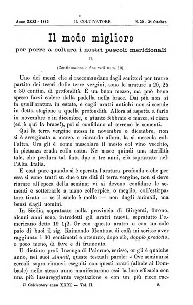 Il coltivatore giornale di agricoltura pratica