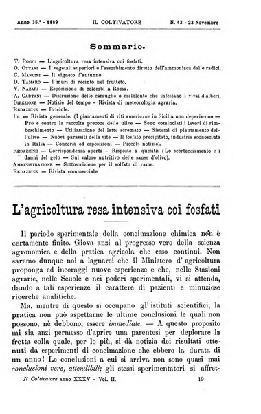 Il coltivatore giornale di agricoltura pratica